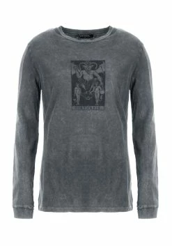 DMT1 Tarot Grey Acid Wash Long Sleeve Tee -Womens Clothing Sales SS22DM395 Tarot Grey Acid Wash Long Sleeve Tee 800x