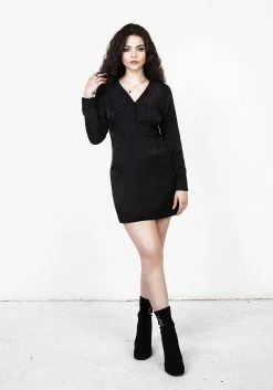 JB1 BROODING BUTTON DOWN MINI DRESS