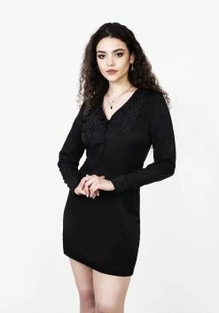 JB1 BROODING BUTTON DOWN MINI DRESS -Womens Clothing Sales SS22JB124 Brooding Down Mini 004 800x