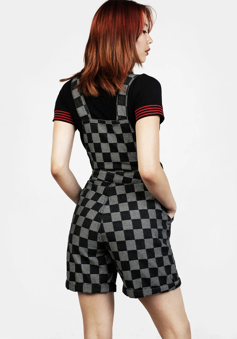 JB1 KERB DENIM SHORT DUNGAREES 2 JB1 KERB DENIM SHORT DUNGAREES - Image 2