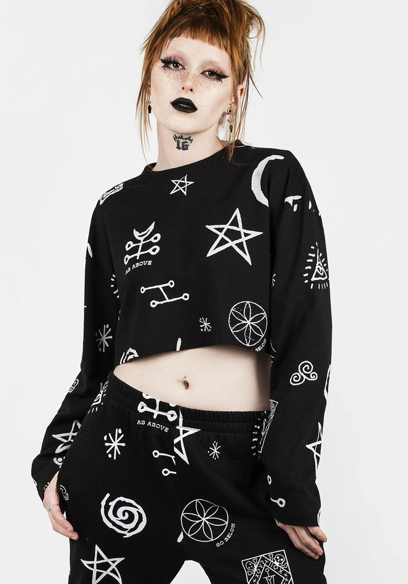 JB1 ABOVE BELOW CROP LONG SLEEVE TEE