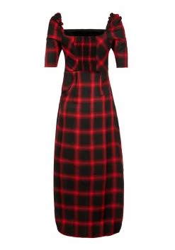 LVT1 Pennyroyal Check Midi Dress 17 LVT1 Pennyroyal Check Midi Dress -Womens Clothing Sales SS22LV02 PENNYROYAL CHECK MIDI DRESS D 3 800x