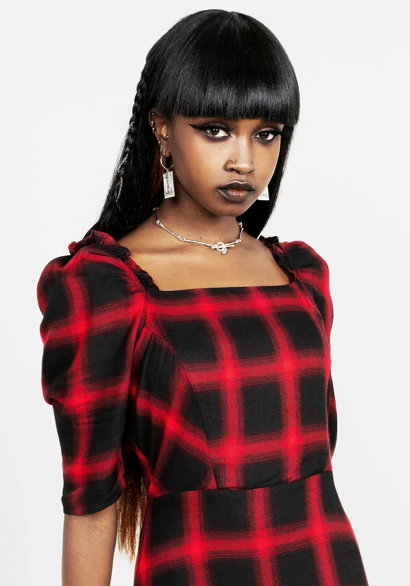 LVT1 Pennyroyal Check Midi Dress 2 LVT1 Pennyroyal Check Midi Dress - Image 2