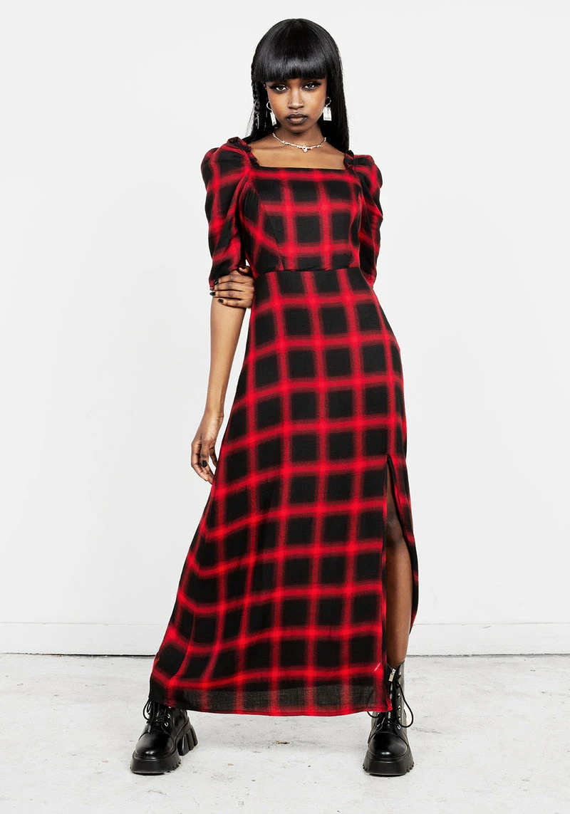 LVT1 Pennyroyal Check Midi Dress 5 LVT1 Pennyroyal Check Midi Dress - Image 5