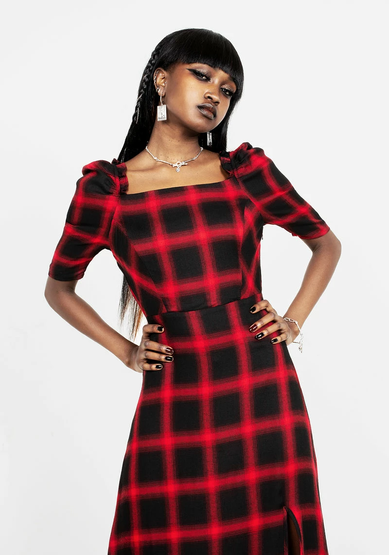 LVT1 Pennyroyal Check Midi Dress 4 LVT1 Pennyroyal Check Midi Dress - Image 4