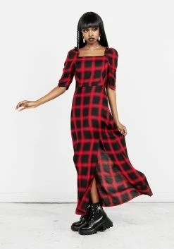 LVT1 Pennyroyal Check Midi Dress 11 LVT1 Pennyroyal Check Midi Dress -Womens Clothing Sales SS22LV02 PENNYROYAL CHECK MIDI DRESS 05 800x