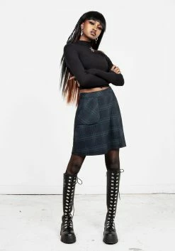 LVT1 LITERATI CHECK MINI WRAP SKIRT -Womens Clothing Sales SS22LV117 LITERATI CHECK MINI WRAP SKIRT 029 800x