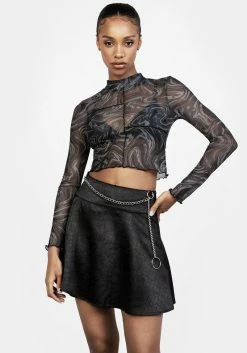 LVT1 TABULARASA MINI SKIRT WITH BELT CHAIN