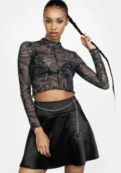 LVT1 TABULARASA MINI SKIRT WITH BELT CHAIN 22 LVT1 TABULARASA MINI SKIRT WITH BELT CHAIN -Womens Clothing Sales SS22LV173 Tabularasa Mini Skirt With Belt Chain 006 800x