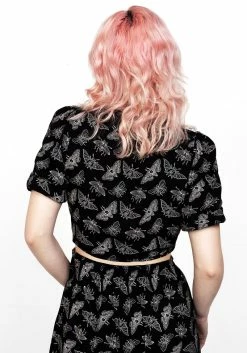 LVT1 MORTMOTH WRAP CROP TOP -Womens Clothing Sales SS22LV180 Mortmoth Wrap crop top 003 800x