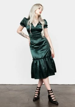 LVT1 MOSS MIDI TIER DRESS