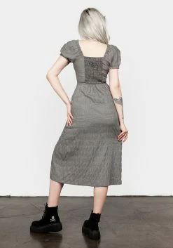 LVT1 ELVINA LACE UP MIDI DRESS -Womens Clothing Sales SS22LV214 ELVINA LACE UP MIDI DRESS 011 800x