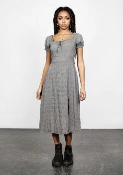 LVT1 ELVINA LACE UP MIDI DRESS -Womens Clothing Sales SS22LV214 Elvira Lace Up Midi Dress 002 800x