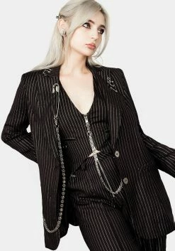 LVT1 NIGHTMARE TAILORED FITTED BLAZER -Womens Clothing Sales SS22LV261 NIGHTMARE TAILORED FITTED BLAZER 003 800x
