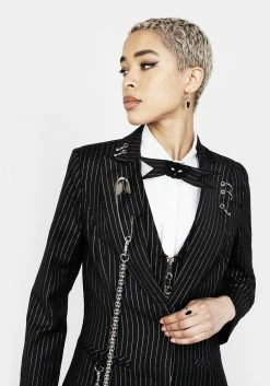LVT1 NIGHTMARE TAILORED FITTED BLAZER -Womens Clothing Sales SS22LV261 Nightmare Tailored Fitted Blazer 005 800x