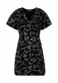 LVT1 Poisonous Plants Wrap Mini Dress -Womens Clothing Sales SS22LV404 Poisonous Plants Wrap Mini Dress 800x