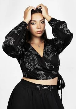 LVT1 Zodiac Crop Wrap Top 17 LVT1 Zodiac Crop Wrap Top -Womens Clothing Sales SS22LV405 Zodiac Crop Wrap Top 006 800x