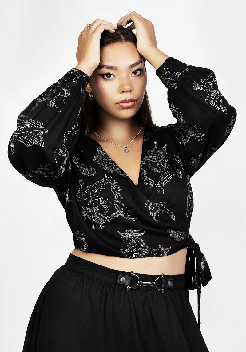 LVT1 Zodiac Crop Wrap Top 6 LVT1 Zodiac Crop Wrap Top - Image 6