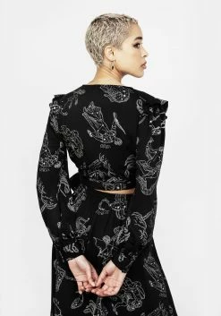 LVT1 Zodiac Crop Wrap Top 15 LVT1 Zodiac Crop Wrap Top -Womens Clothing Sales SS22LV405 Zodiac Wrap Crop Top 002 800x