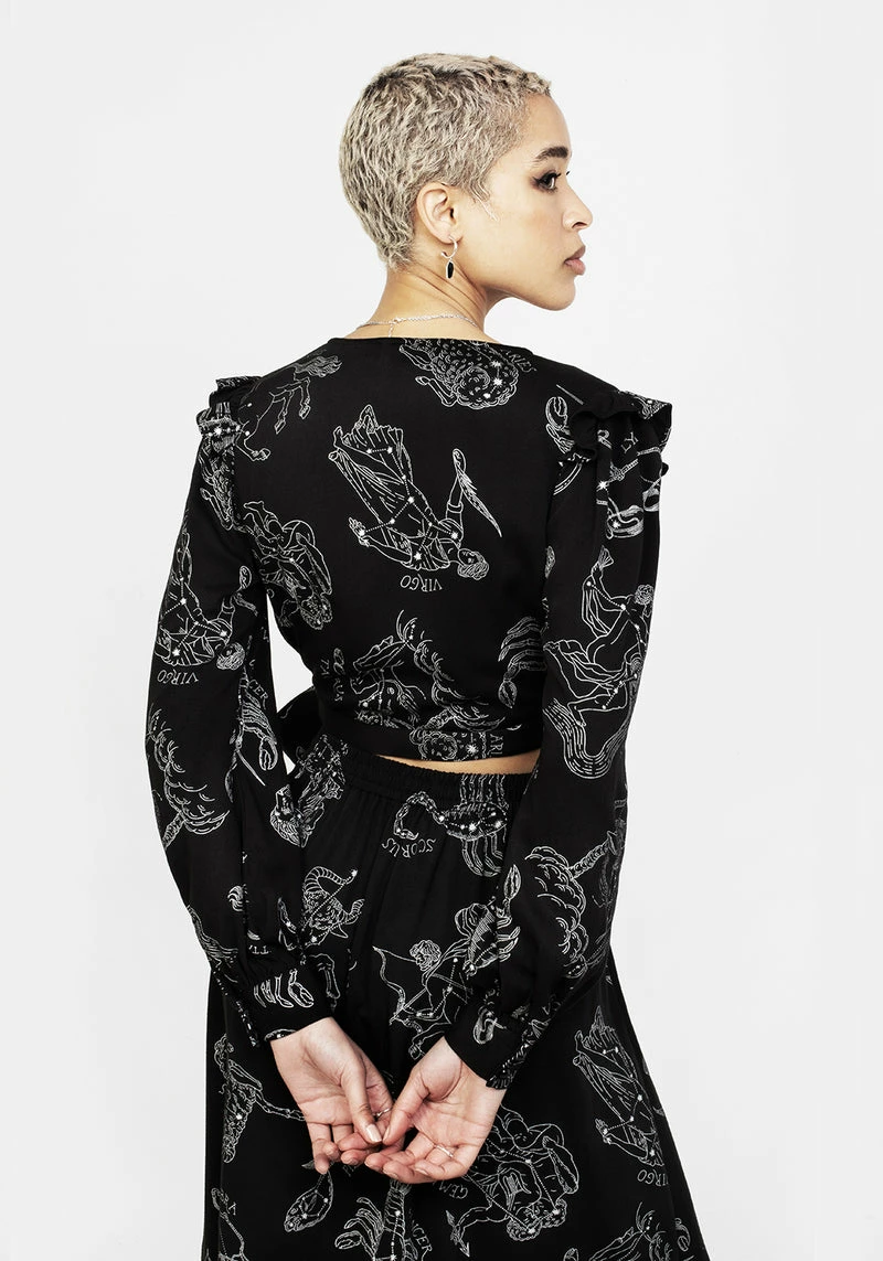 LVT1 Zodiac Crop Wrap Top 4 LVT1 Zodiac Crop Wrap Top - Image 4