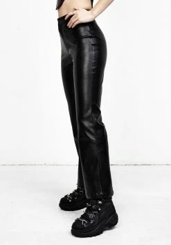 LVT1 BRONTE LEATHER FLARED TROUSERS -Womens Clothing Sales SS22LV70 BRONTE LEATHER FLARED TROUSERS 006 800x