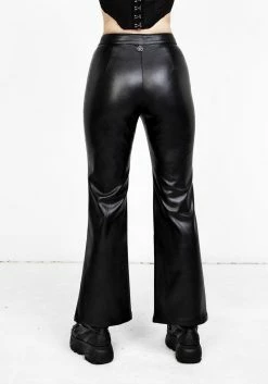 LVT1 BRONTE LEATHER FLARED TROUSERS -Womens Clothing Sales SS22LV70 BRONTE LEATHER FLARED TROUSERS 007 800x