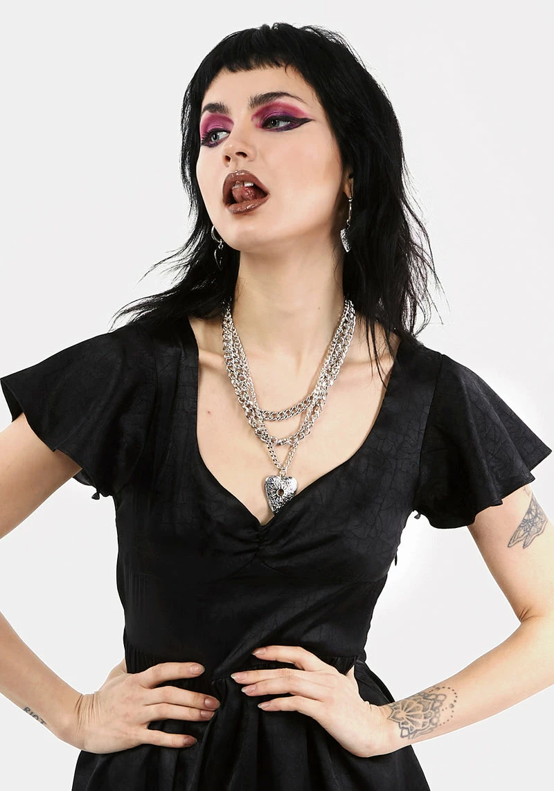 LVT1 DORIAN FIT AND FLARE SATIN MINI DRESS 5 LVT1 DORIAN FIT AND FLARE SATIN MINI DRESS - Image 5