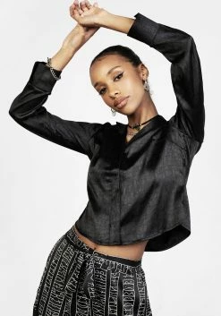 LVT1 CATHEDRA SATIN JACQUARD SHIRT 27 LVT1 CATHEDRA SATIN JACQUARD SHIRT -Womens Clothing Sales SS22LV99 Cathedra Satin Jacquard Shirt 002 800x