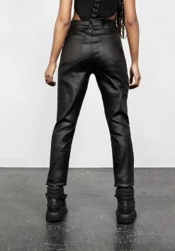 MET1 BITEFEST COATED SKINNY TROUSER -Womens Clothing Sales SS22M165 Bitefest Coated Skinny Trousers 003 800x