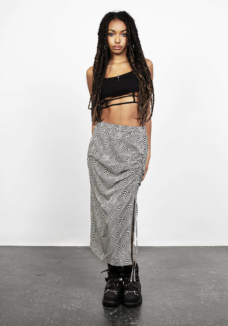 MET1 SUMMERS RUCHED MIDI SKIRT 1 MET1 SUMMERS RUCHED MIDI SKIRT