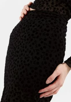 MET1 LOVESPELL FLOCKED MESH MIDI SKIRT -Womens Clothing Sales SS22M168 LOVESPELLFLOCKEDMESHMIDISKIRT 940copy 800x