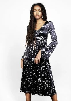MET1 ALLNIGHTER VELVET MIDI DRESS -Womens Clothing Sales SS22M174 Allnighter Velvet Midi dress 003 800x