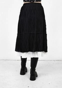 MET1 MUTINY LAYERED MIDI SKIRT -Womens Clothing Sales SS22M192 Mutiny Layered Midi Skirt 001 800x