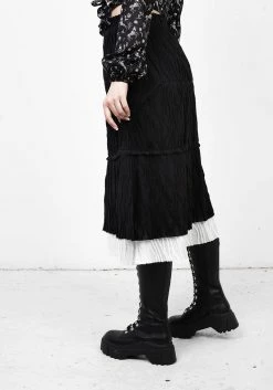 MET1 MUTINY LAYERED MIDI SKIRT -Womens Clothing Sales SS22M192 Mutiny Layered Midi Skirt 002 800x