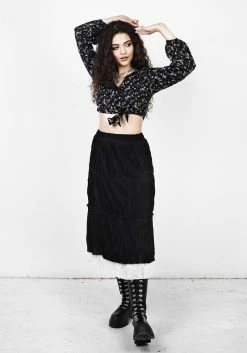 MET1 MUTINY LAYERED MIDI SKIRT -Womens Clothing Sales SS22M192 Mutiny Layered Midi Skirt 005 800x