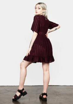 MET1 SHEER SMOCK DRESS IN PURPLE -Womens Clothing Sales SS22M193 PURPLE SHEER SMOCK DRESS 008 800x