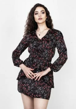 MET1 ROSETEARS FRILL PEPLUM MINI DRESS -Womens Clothing Sales SS22M220 Rosetears Frill Peplum Mini Dress 002 800x