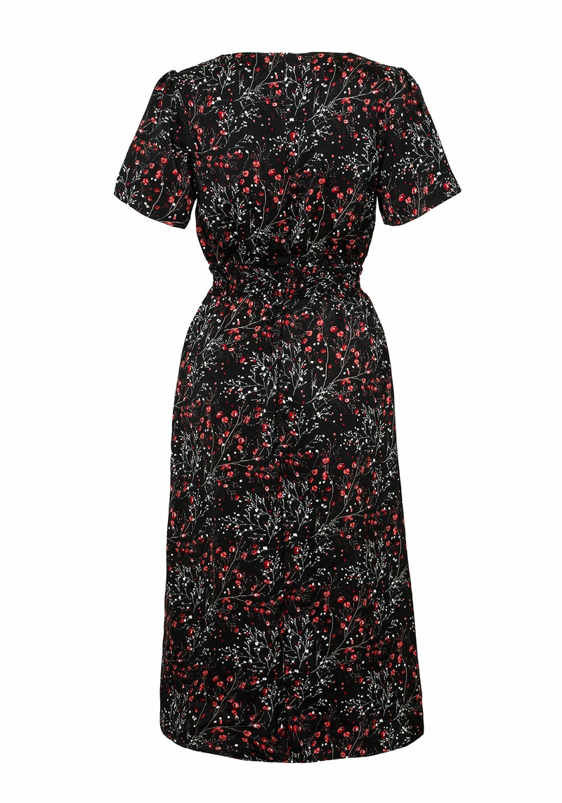 MET1 ROSETEARS FRILL PEPLUM MIDI DRESS 9 MET1 ROSETEARS FRILL PEPLUM MIDI DRESS - Image 9