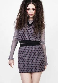 MET1 CLOWNTEARS MINI SKIRT