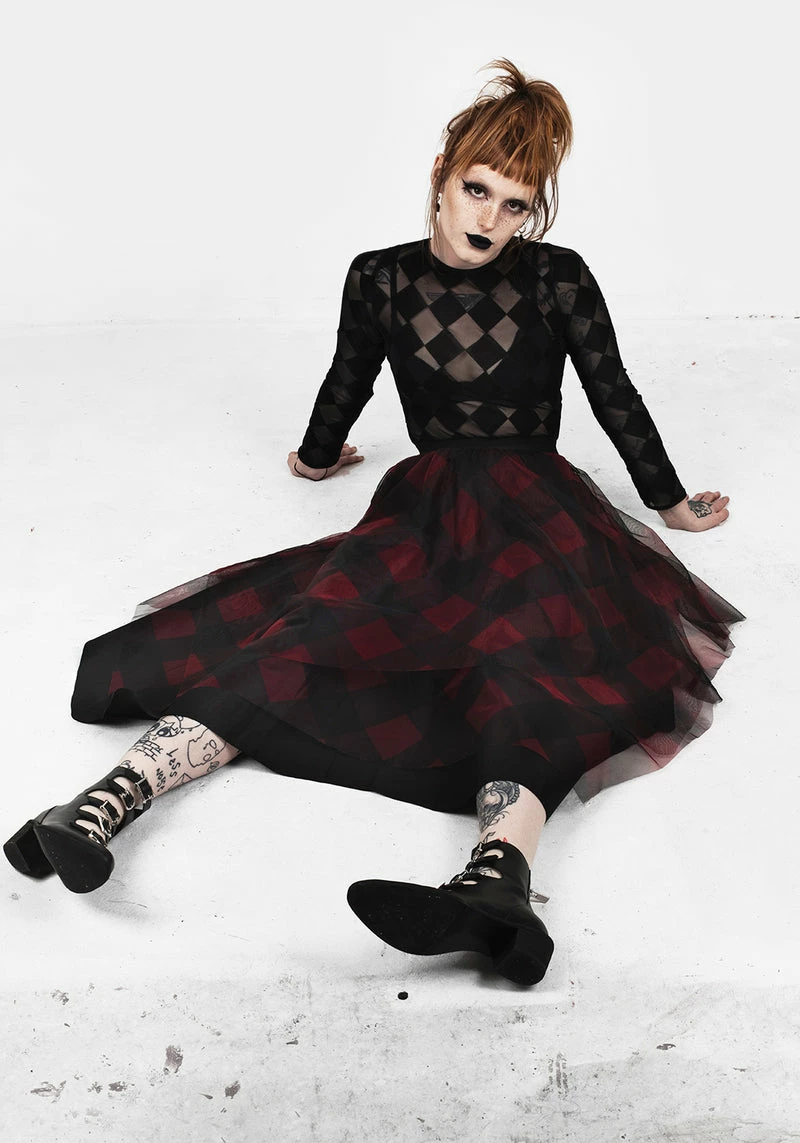 MET1 CIRQUE LAYERED TULLE MIDI SKIRT 2 MET1 CIRQUE LAYERED TULLE MIDI SKIRT - Image 2