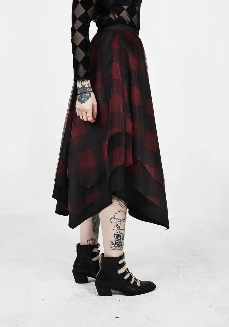 MET1 CIRQUE LAYERED TULLE MIDI SKIRT 4 MET1 CIRQUE LAYERED TULLE MIDI SKIRT - Image 4