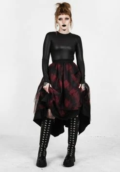 MET1 CIRQUE LAYERED TULLE MIDI SKIRT