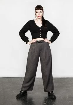 MET1 HERRINGBONE TAILORED TROUSER -Womens Clothing Sales SS22M240 Herringbone Tailored Trousers 006 800x