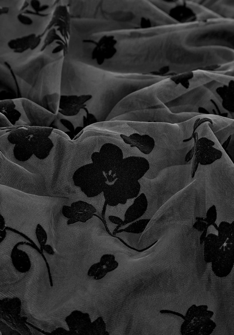 MET1 STEVIE FLOCKED MIDI DRESS 8 MET1 STEVIE FLOCKED MIDI DRESS - Image 8