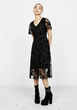 MET1 STEVIE FLOCKED MIDI DRESS 12 MET1 STEVIE FLOCKED MIDI DRESS -Womens Clothing Sales SS22M256 Stevie Flocked Midi Dress 004 800x