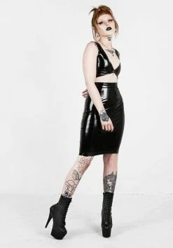 MET1 HELLBOUND VINYL CROP TOP 13 MET1 HELLBOUND VINYL CROP TOP -Womens Clothing Sales SS22M267 Hellbound Vinyl Crop Top 006 800x