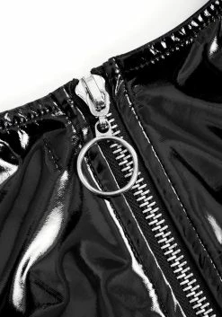 MET1 HELLBOUND VINYL CROP TOP 14 MET1 HELLBOUND VINYL CROP TOP -Womens Clothing Sales SS22M267 Hellbound Vinyl Crop Top M01 800x