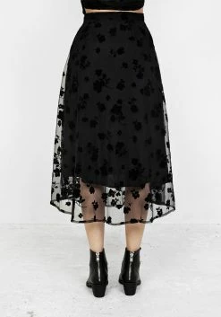 MET1 STEVIE MIDI FLOCK SKIRT 10 MET1 STEVIE MIDI FLOCK SKIRT -Womens Clothing Sales SS22M271 Stevie Midi Flocked Skirt 002 800x