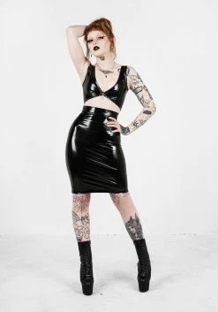 MET1 DOMINION MIDI VINYL SKIRT 15 MET1 DOMINION MIDI VINYL SKIRT -Womens Clothing Sales SS22M274 Dominion Vinyl Skirt 005 800x