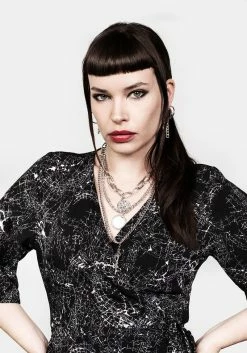 MET1 SPELLWORK MIDI WRAP DRESS -Womens Clothing Sales SS22M278 Spellwork Midi Wrap Dress 005 800x